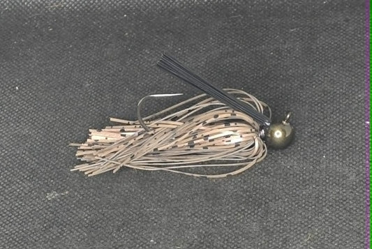 5/16oz.  Round Ball Jig Tied in Watermelon Red Glimmer