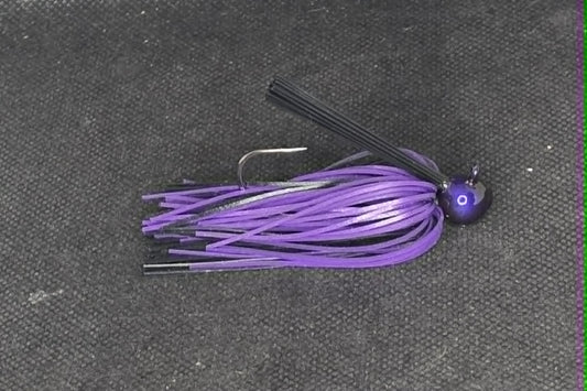 5/16oz.  Round Ball Jig Tied in Grape
