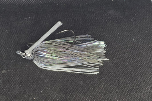 1/4oz.  Swim Jig Tied in Ghost Shad